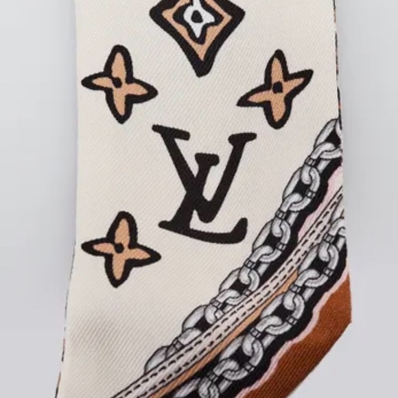 Louis Vuitton Creme Silk Wild at Heart BB Bandeau Scarf - Picture 3 of 8